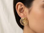 Abstract Spiral Swirl Stud Earrings