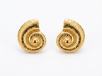Nautilus Shell Gold Stud Earring